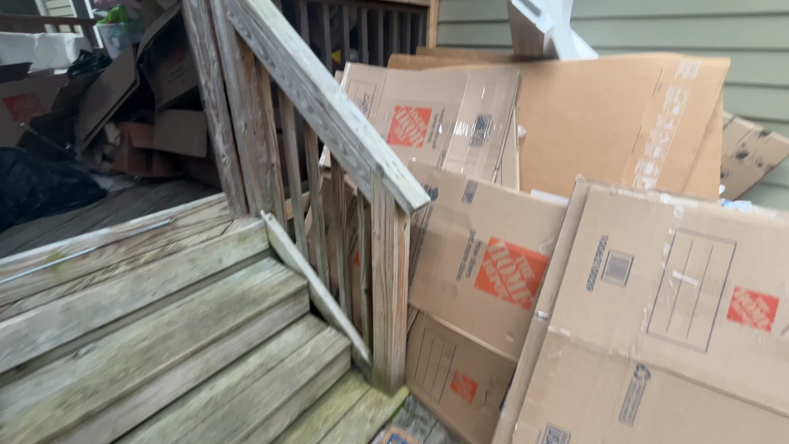 Boxes and household items shown in ACG’s client-supplied job footage