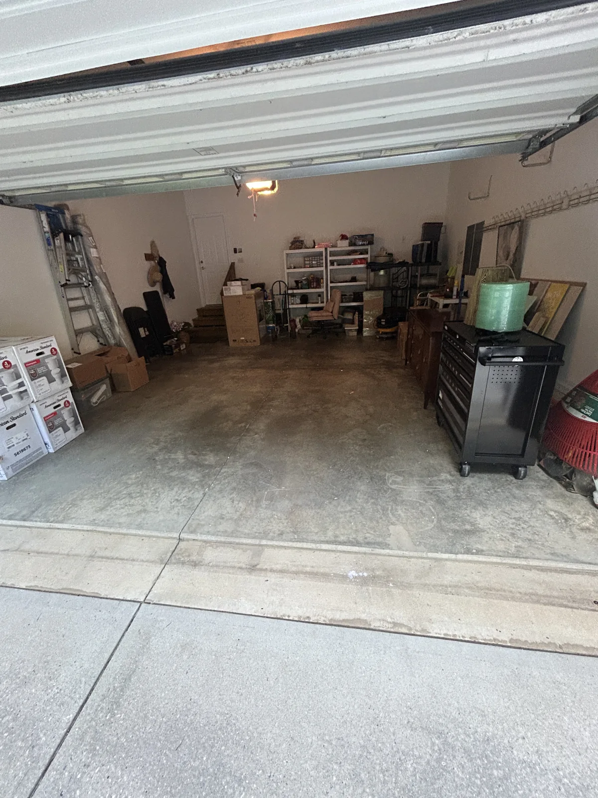 Floor space opened up after an ACG garage cleanout